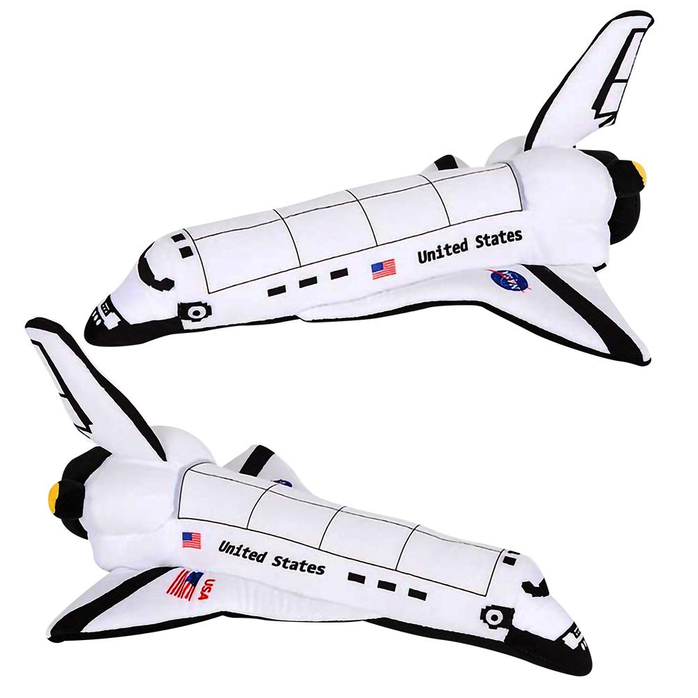 ArtCreativity space shuttle plush 14in cuddles as a cozy bedtime companion