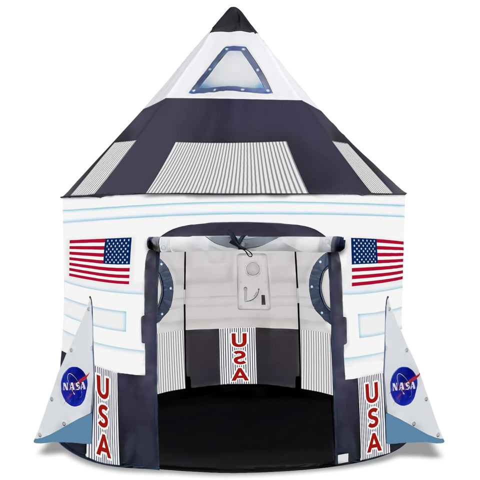 ArtCreativity space tent exterior with NASA logos inspires imaginative outer-space play.