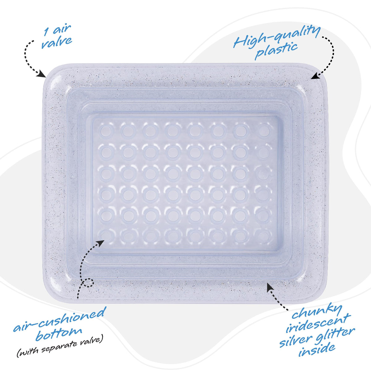 ArtCreativity Sparkly pool cushioned bottom for comfy splashes