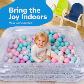 ArtCreativity Sparkly pool with easy-to-inflate valves for quick setup