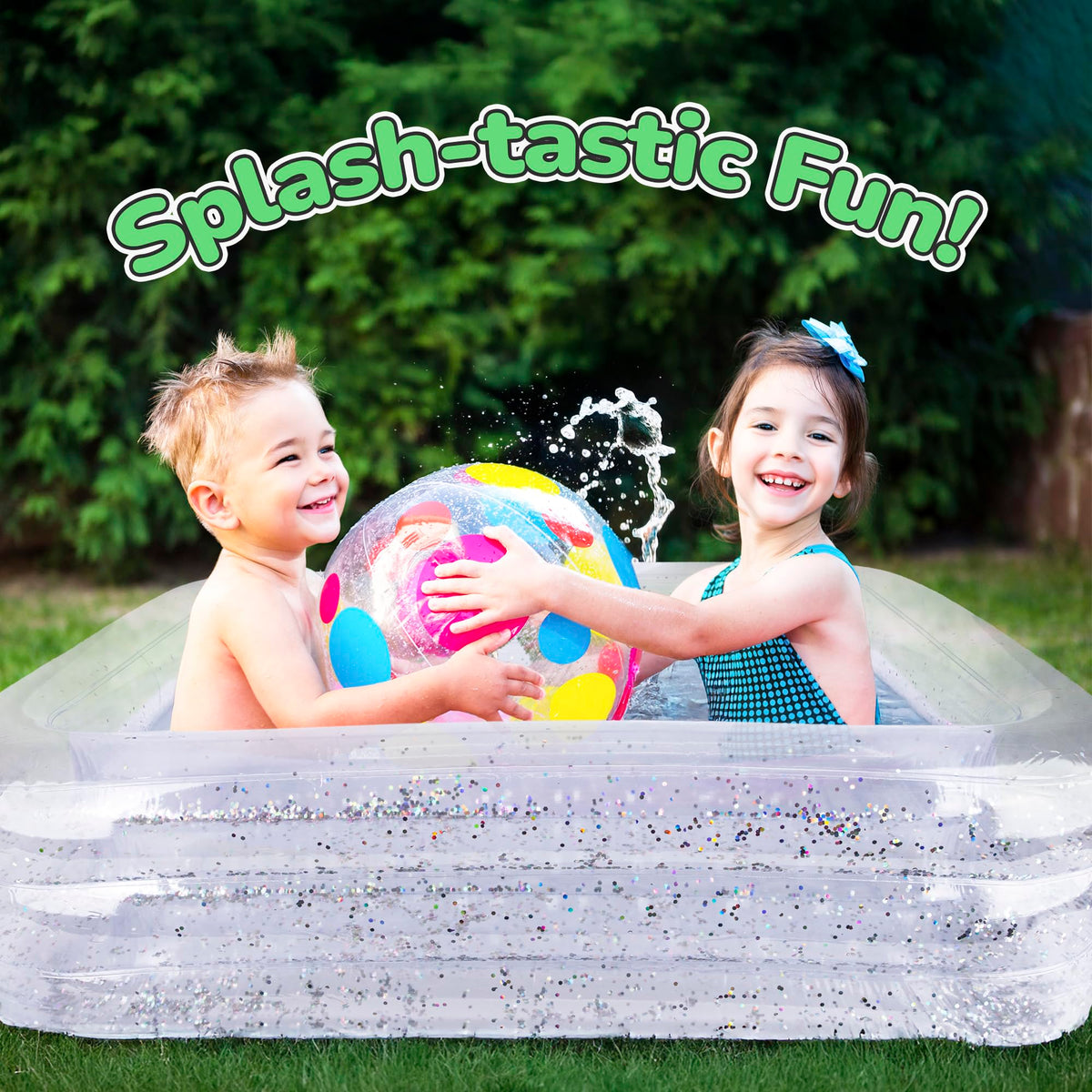ArtCreativity Sparkly transparent pool shows glitter interior