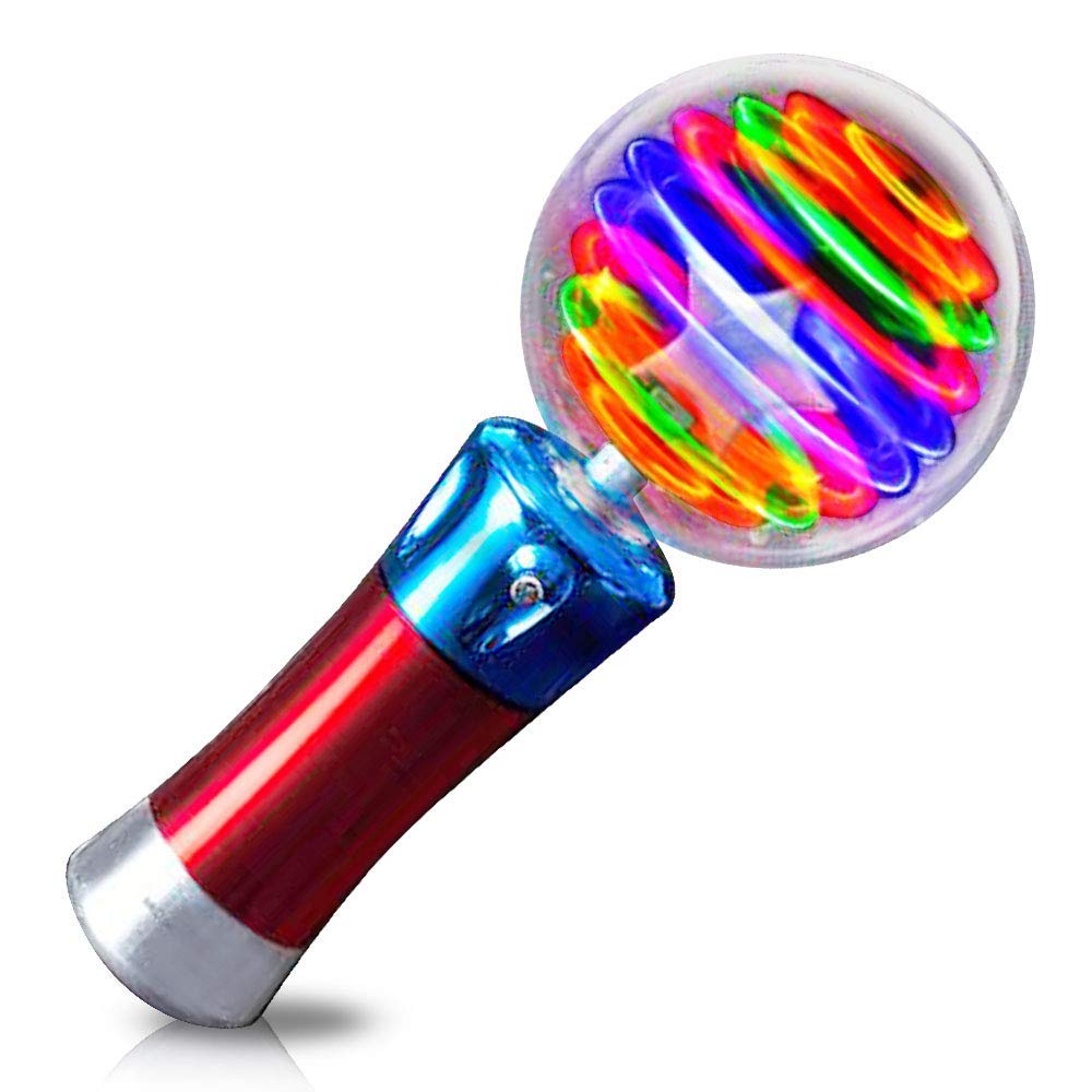 ArtCreativity spinning light-up toy wand with magic ball offers dazzling LED colors for immersive play.
