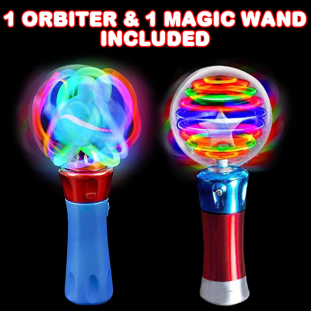 ArtCreativity spinning light wand with orbiter creating motion