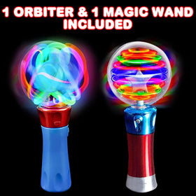 ArtCreativity spinning light wand with orbiter creating motion