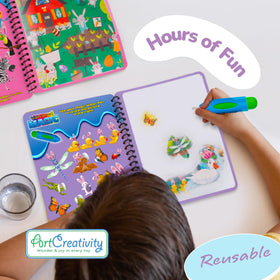 ArtCreativity toddler water-paint activity set with six markers for travel.