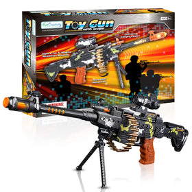 ArtCreativity toy gun in battlefield setup sparks creative storytelling and teamwork.
