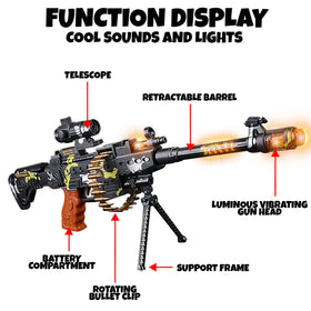 ArtCreativity toy gun with sounds adds realistic ambience for role-play.