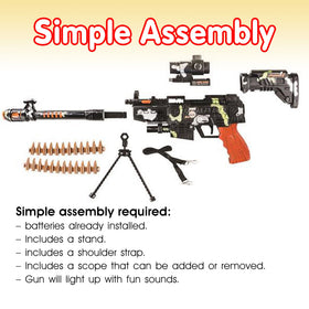 ArtCreativity toy gun with strap enables easy carry during outdoor adventures.
