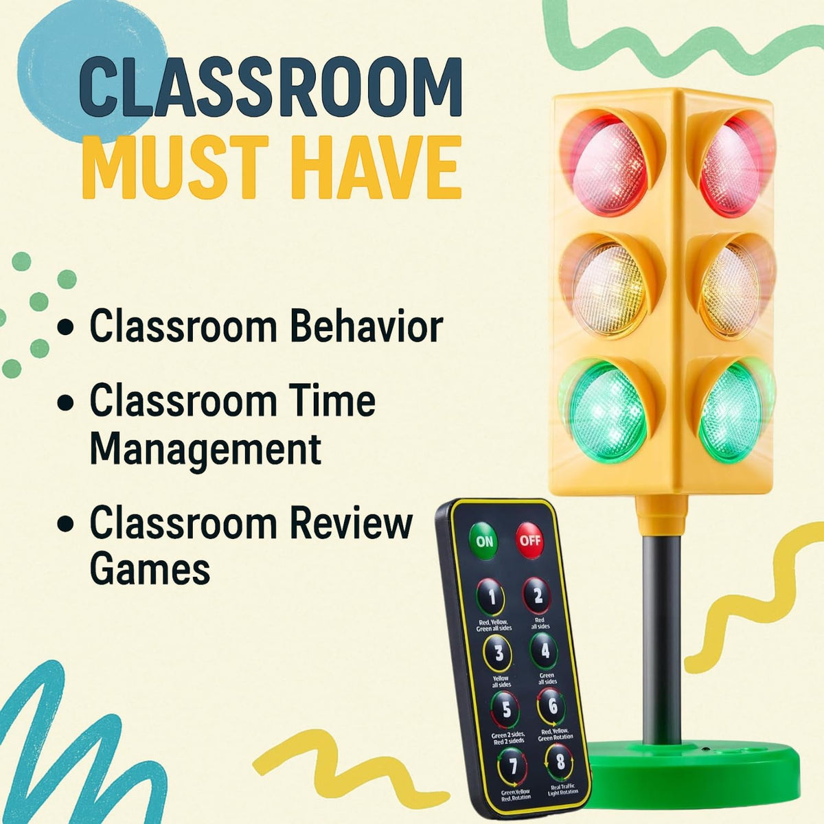 ArtCreativity Traffic Light remote control simplifies classroom management