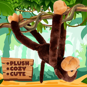 ArtCreativity ultra-soft stuffed monkey texture ideal for cozy hugs.