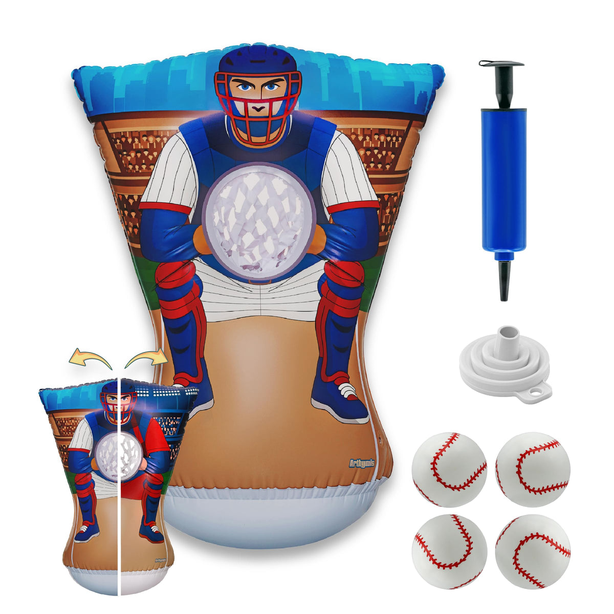 Arthymis pitching target Day-Night front view for dual game modes