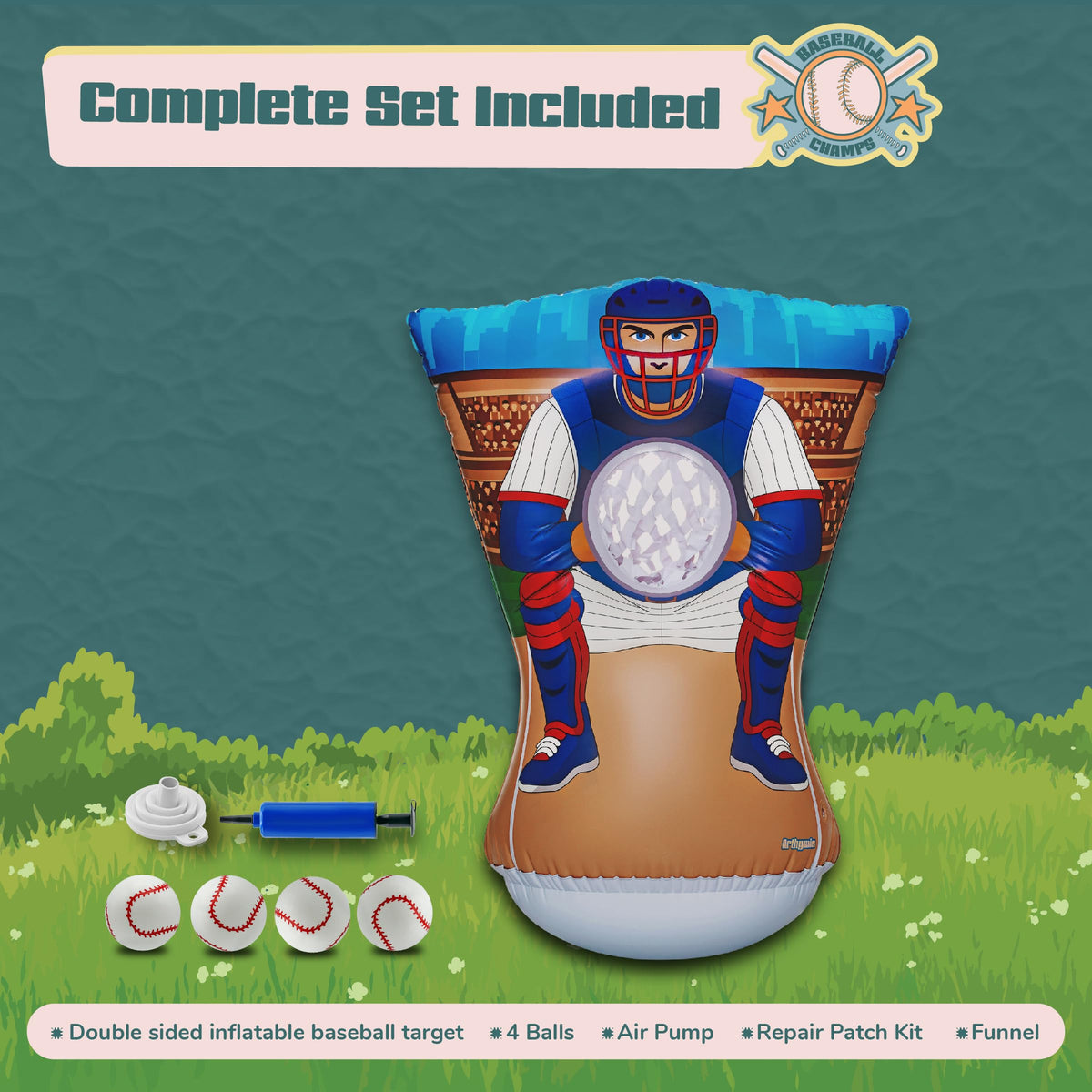 Arthymis pitching target stands nearly four feet tall for realistic practice