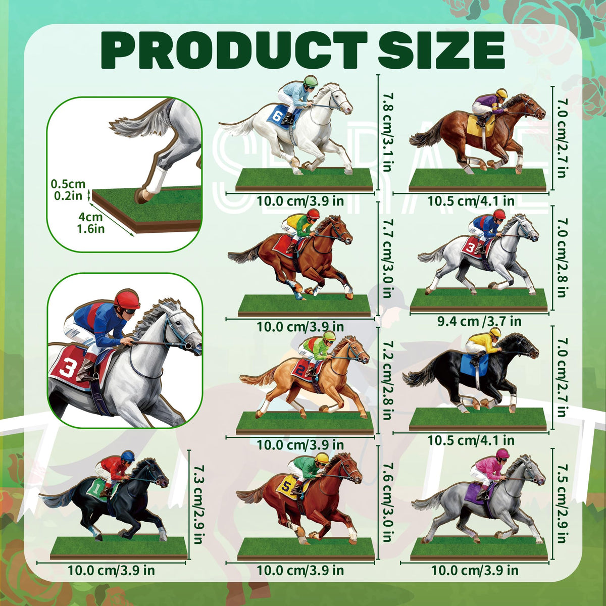 Artijoyfun double-sided horse decor for versatile derby setup and long-lasting ambiance
