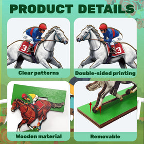 Artijoyfun derby horse decor with numbered riders adds dynamic party energy