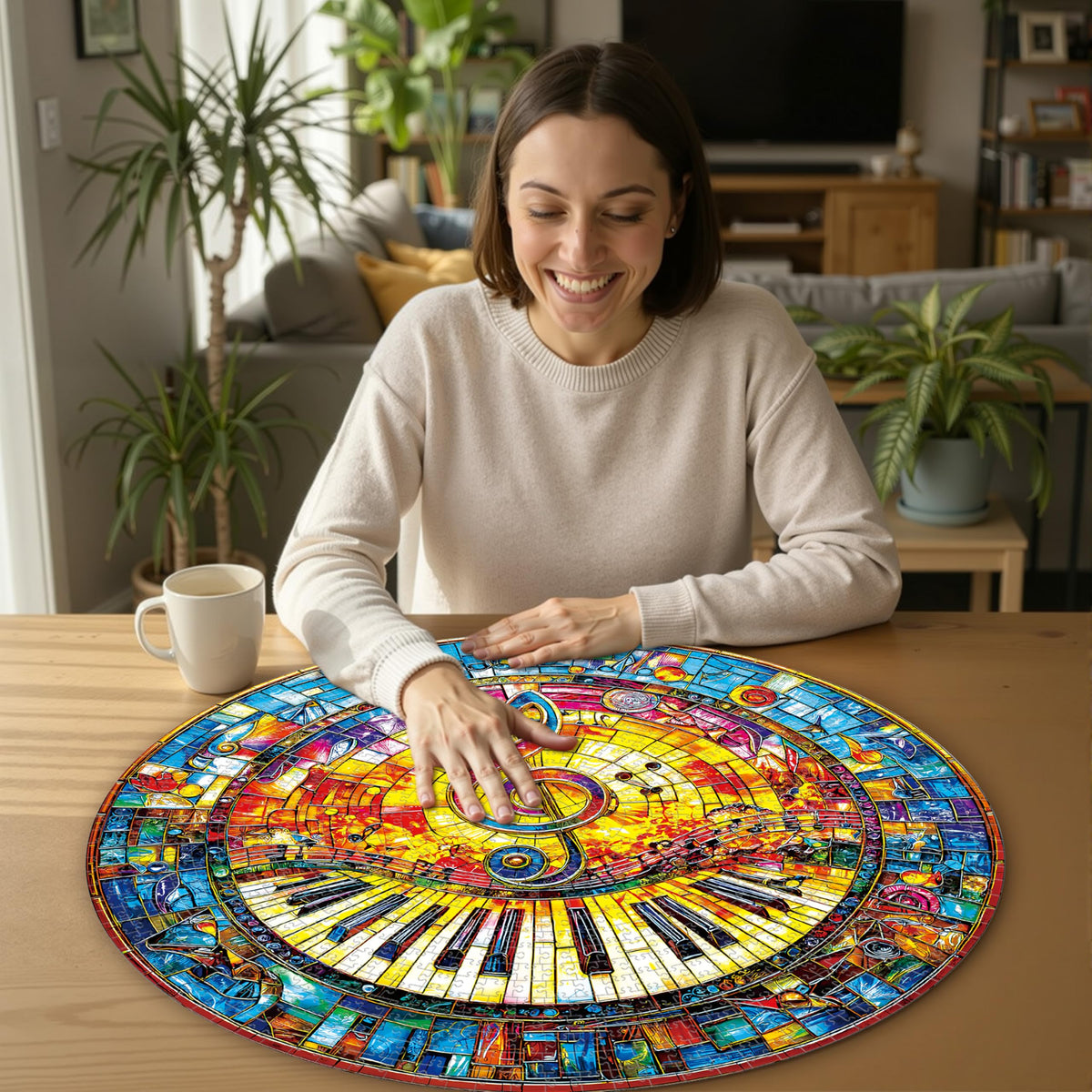 Artipuz finished diameter 26.8 inches creates dramatic wall art once complete.