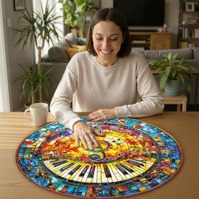 Artipuz finished diameter 26.8 inches creates dramatic wall art once complete.