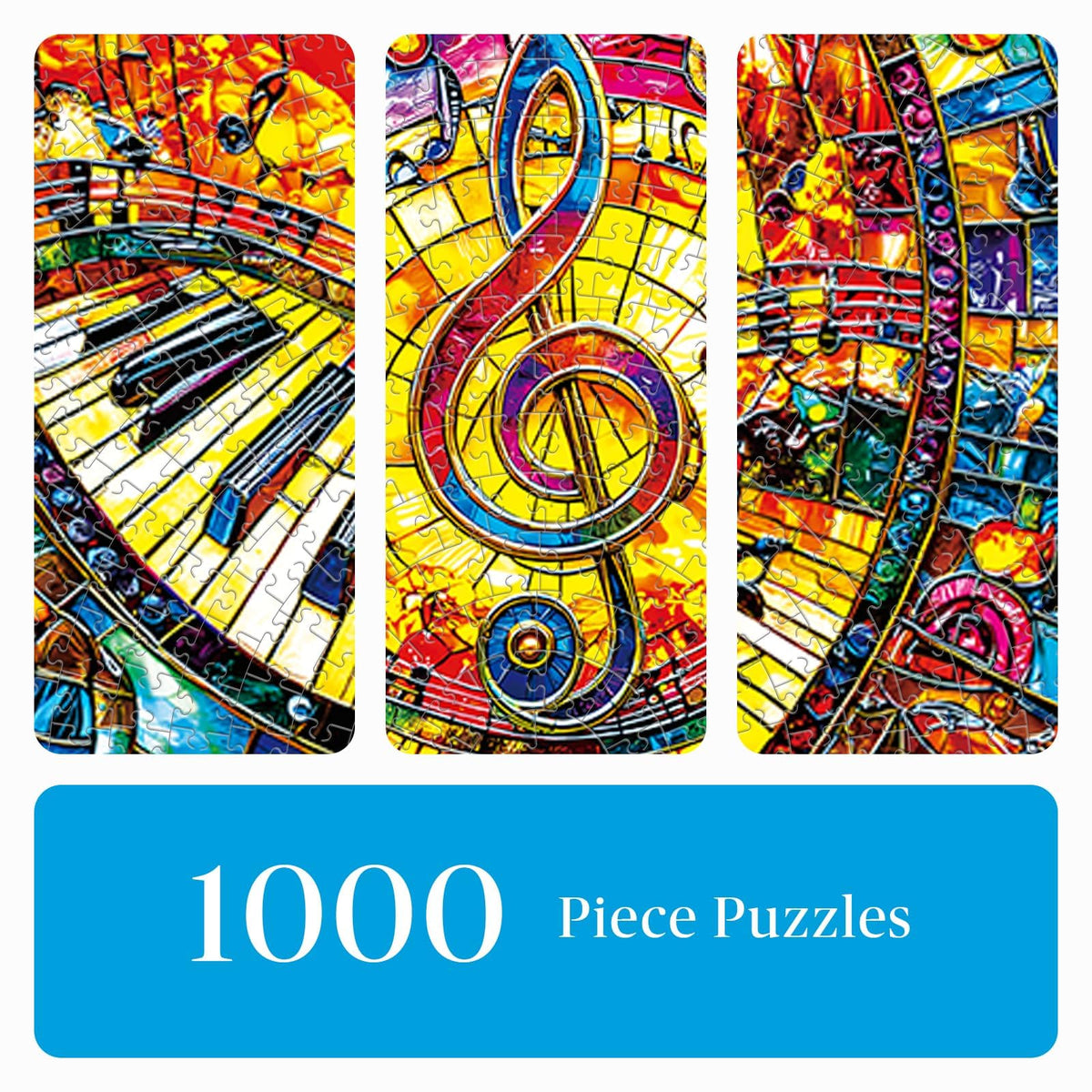 Artipuz round 1000-piece puzzle offers a circular brain challenge with artful glow.
