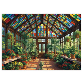 Artipuz Secret Garden Conservatory puzzle with 1000 pieces for immersive focus and vibrant display.