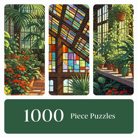 Artipuz stained-glass roof puzzle highlighting intricate details for artful wall decor.
