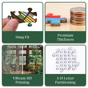 Artipuz tropical palms and vines scene ideal for solo evenings or family puzzle nights.
