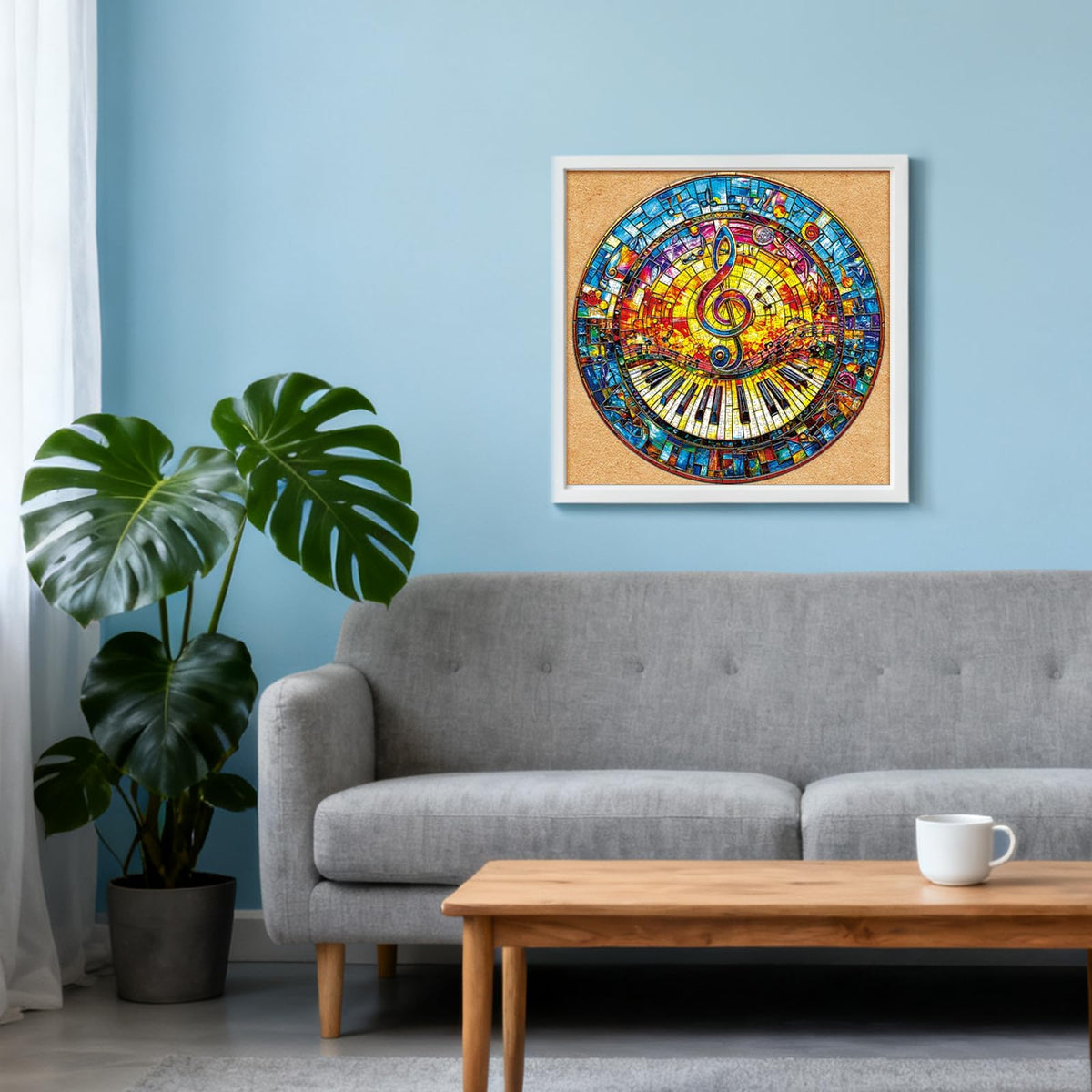 Artipuz music-design puzzle can decorate spaces after puzzling sessions.