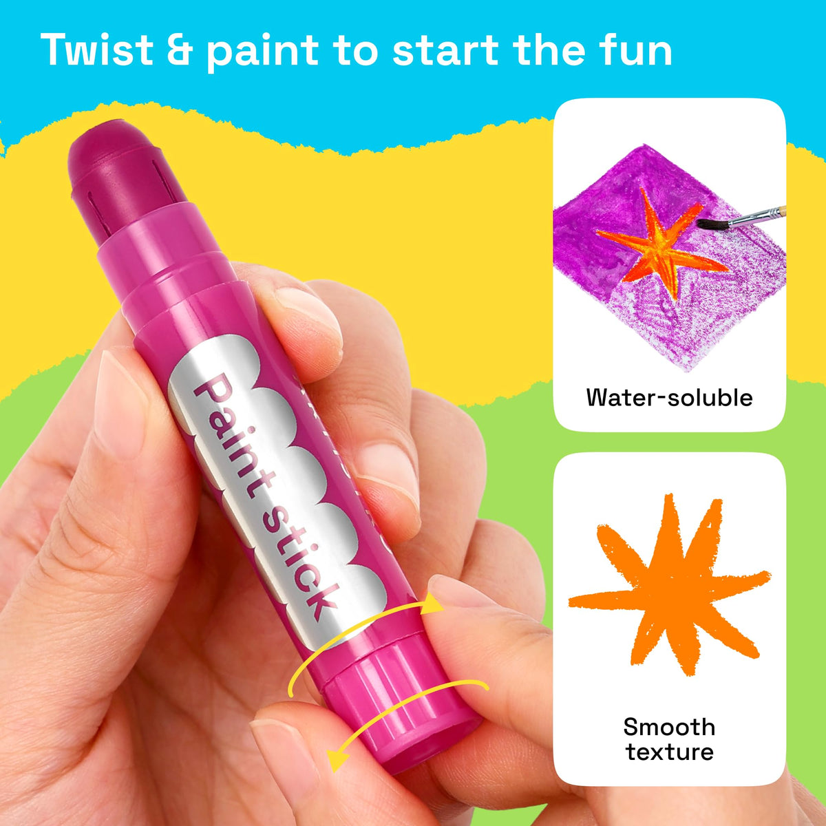 ARTISTRO coloring pages included to inspire immediate creativity with our paint sticks.