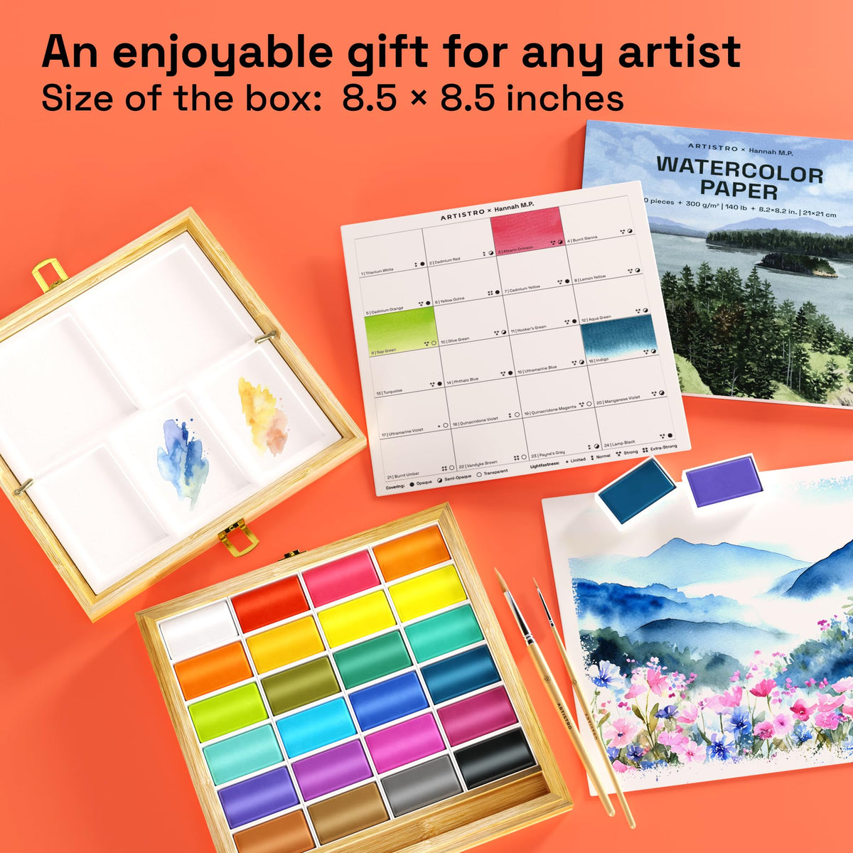 ARTISTRO Hannah M.P watercolor paper pad supports varied textures for studies