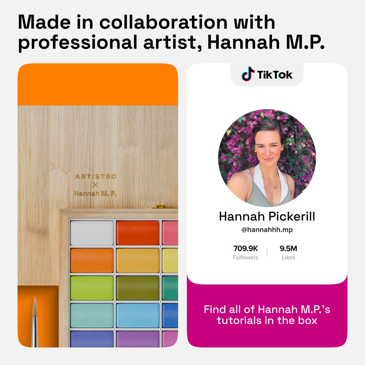 ARTISTRO Hannah M.P XL 6ml pans provide 24 pigments for seamless color mixing