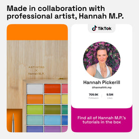 ARTISTRO Hannah M.P XL 6ml pans provide 24 pigments for seamless color mixing