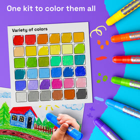 ARTISTRO washable tempera paint sticks ideal for kid-friendly art that cleans up easily.