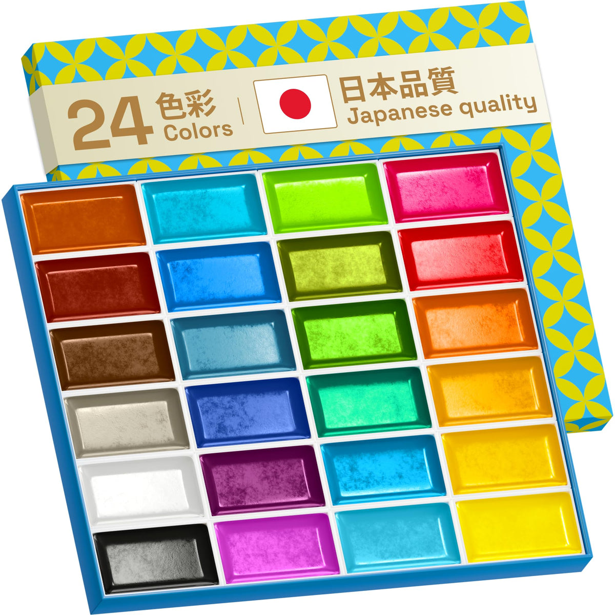 ARTISTRO watercolor palette 24 colors with XL pans for vibrant, long-lasting color blends