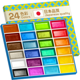 ARTISTRO watercolor palette 24 colors with XL pans for vibrant, long-lasting color blends