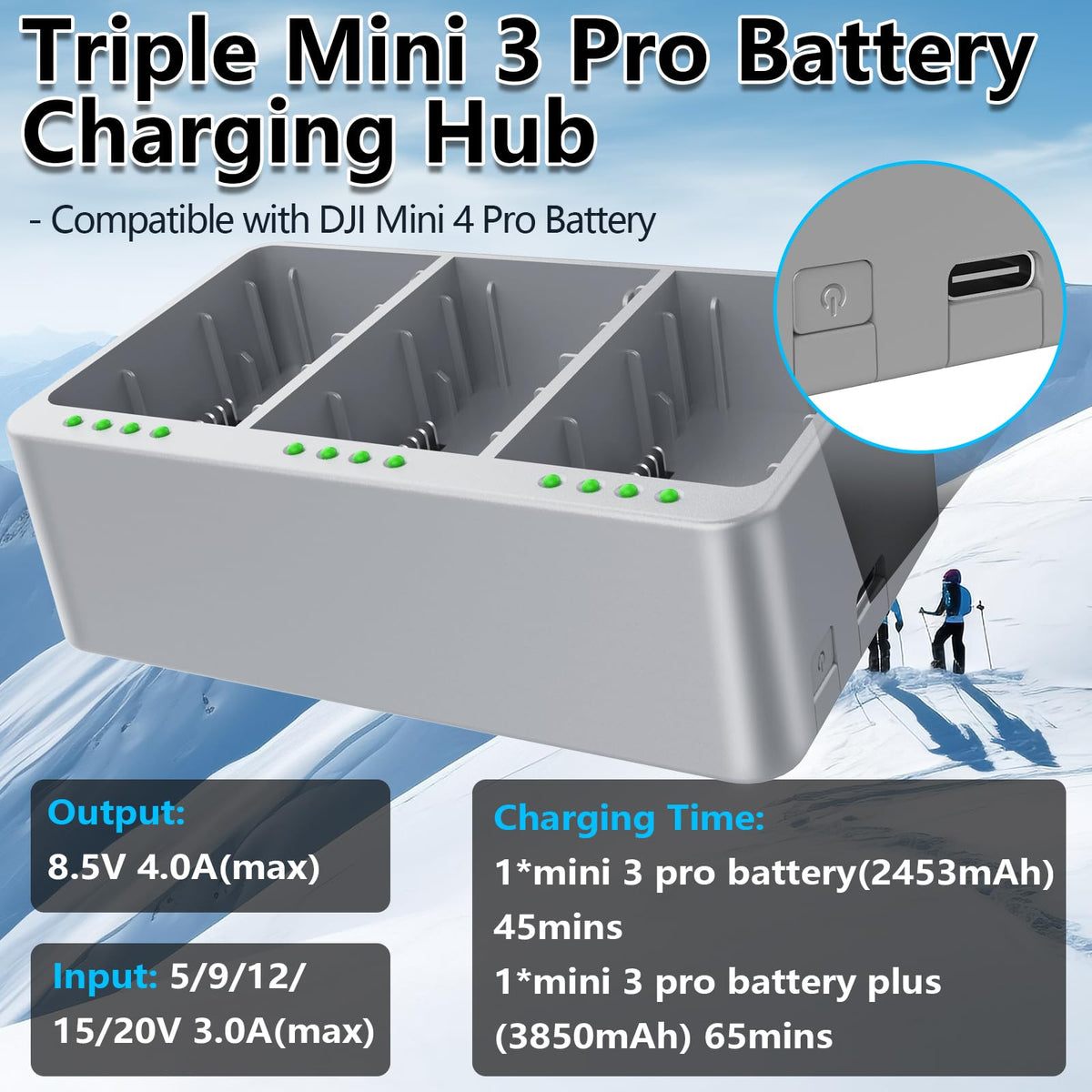 Artman two-way battery charger with safe, sequential charging