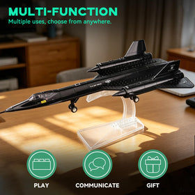 ArtorBricks SR-71 display stand view showcases premium desk centerpiece.