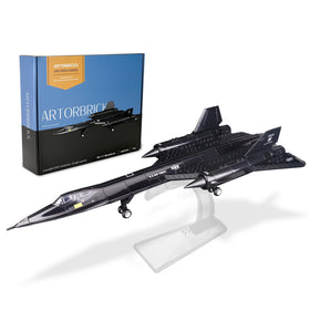 ArtorBricks SR-71 model assembly highlights detailed build for display.