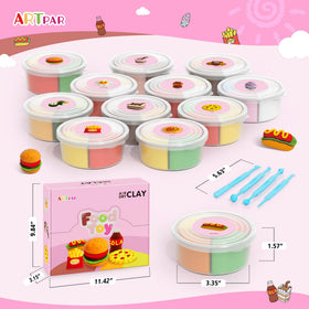 ARTPAR Air Dry Clay cola bottle design—vibrant colors, safe play for kids.