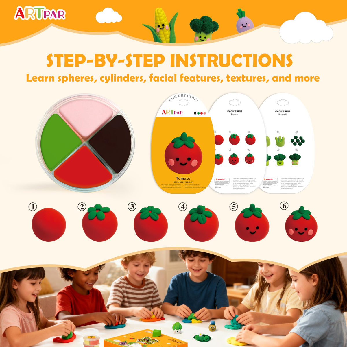 ARTPAR air dry clay kit classroom arts use for projects, parties, and rainy days