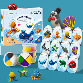 ARTPAR air-dry clay kit marine animals – kid-friendly modeling for imaginative play and fine motor skills.