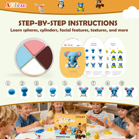 ARTPAR sculpting tools support precise detailing in kids' artwork.