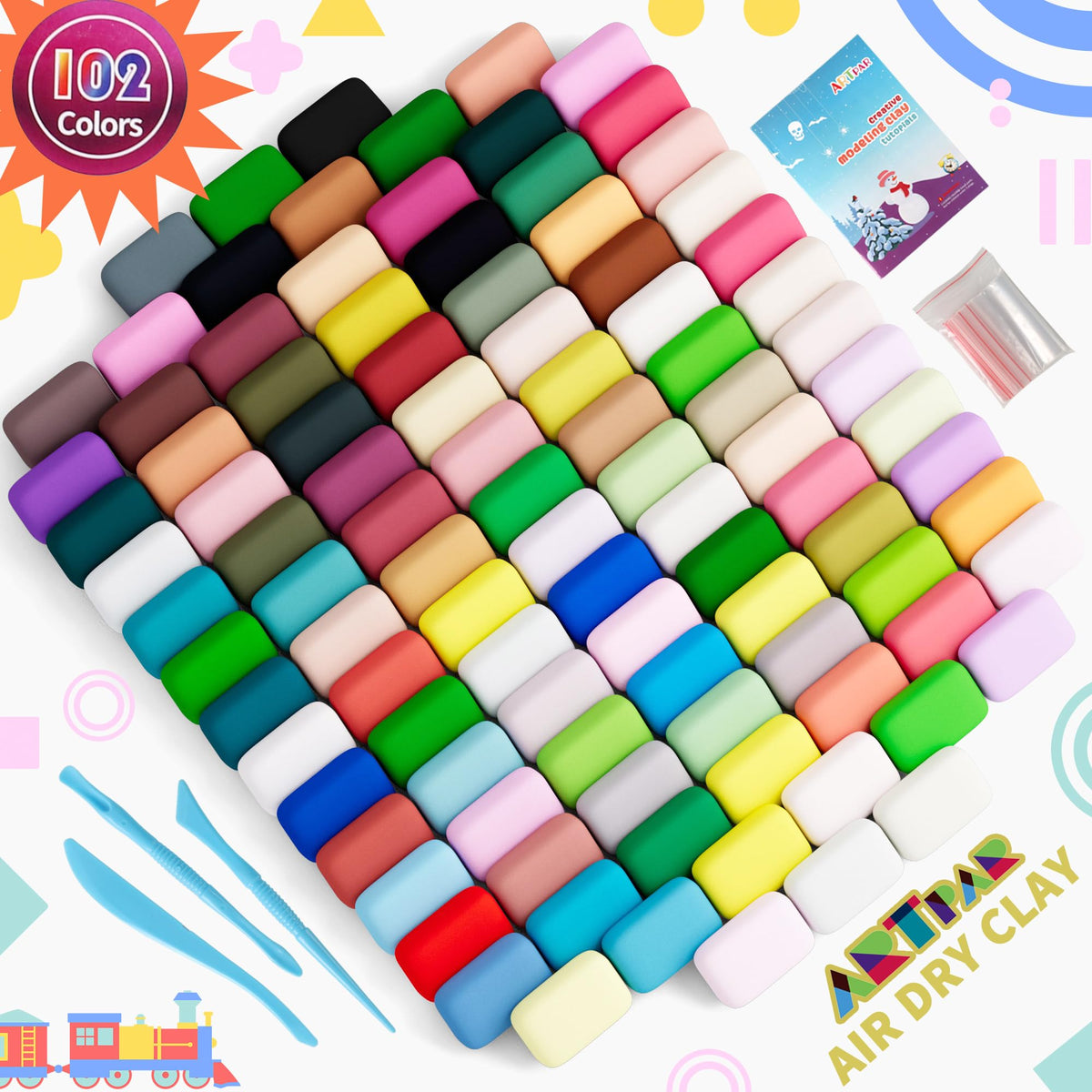 ARTPAR clay tools set helps kids sculpt precise shapes with comfortable sculpting tools.