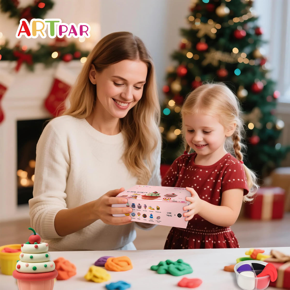ARTPAR compact gift-box kit supports organized dessert art projects.
