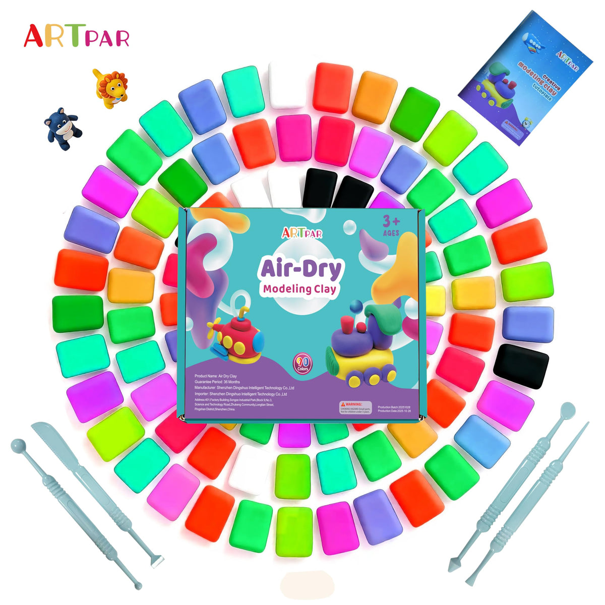 ARTPAR non-sticky clay texture, smooth handling during play