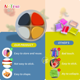 ARTPAR ultra-light non-sticky clay – soft texture that stays workable for hours.