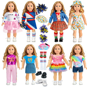 ARTST 18-inch doll cheerleading outfit with accessories for imaginative dress-up play