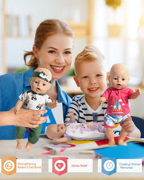 ARTST 8-piece bunny headbands set inspires cozy dress-up sessions for 14-16 inch dolls