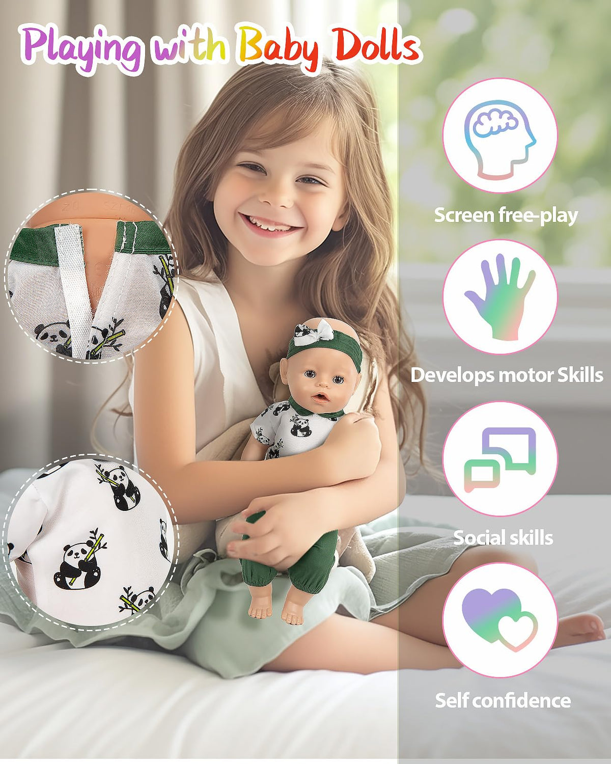 ARTST 8-piece frog pajama set offers cozy dressing options for playful 14-16 inch dolls