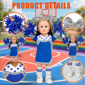 ARTST cheer pom-poms with smiling stars add lively flair to routines