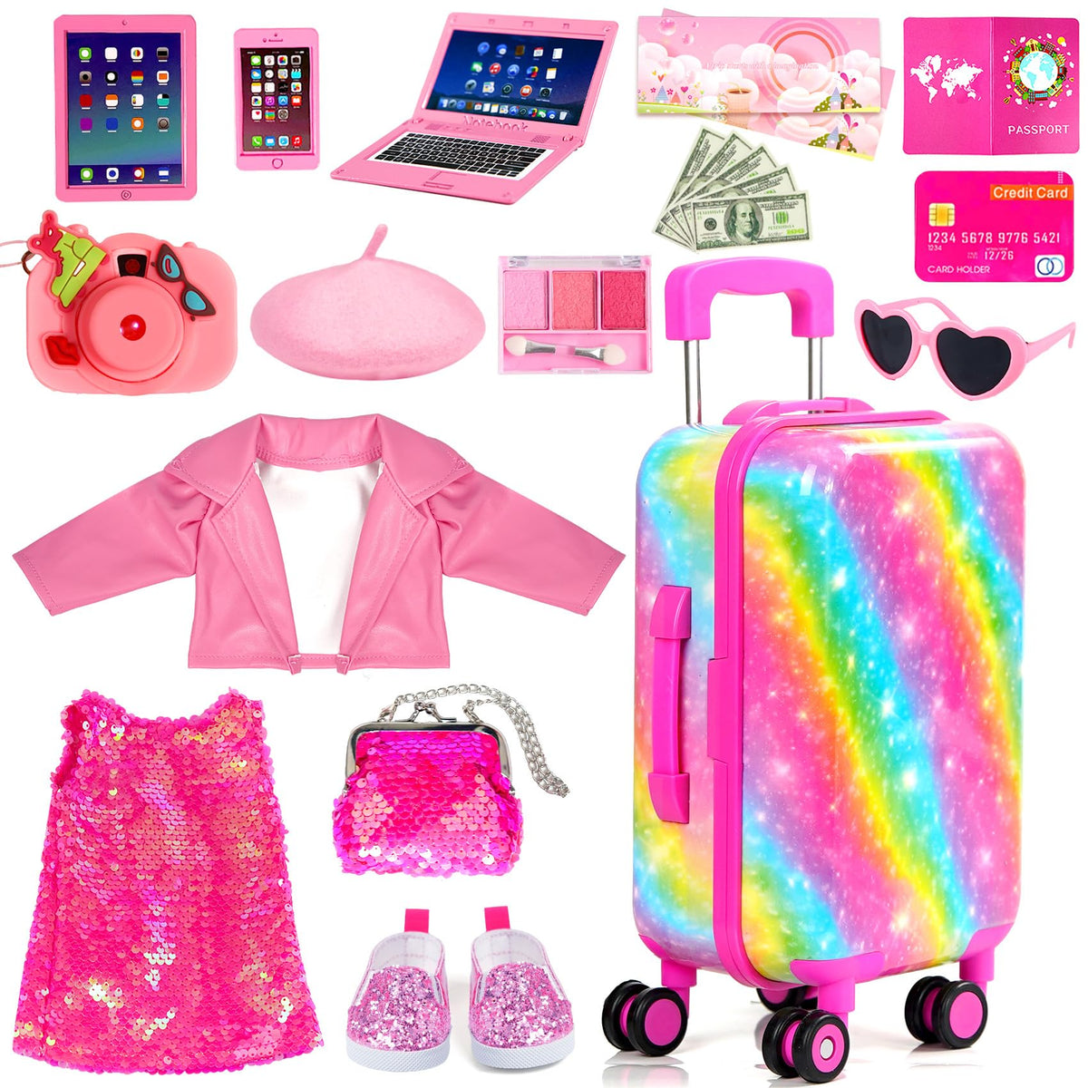 ARTST doll glasses set for pretend smart fashion and creative styling