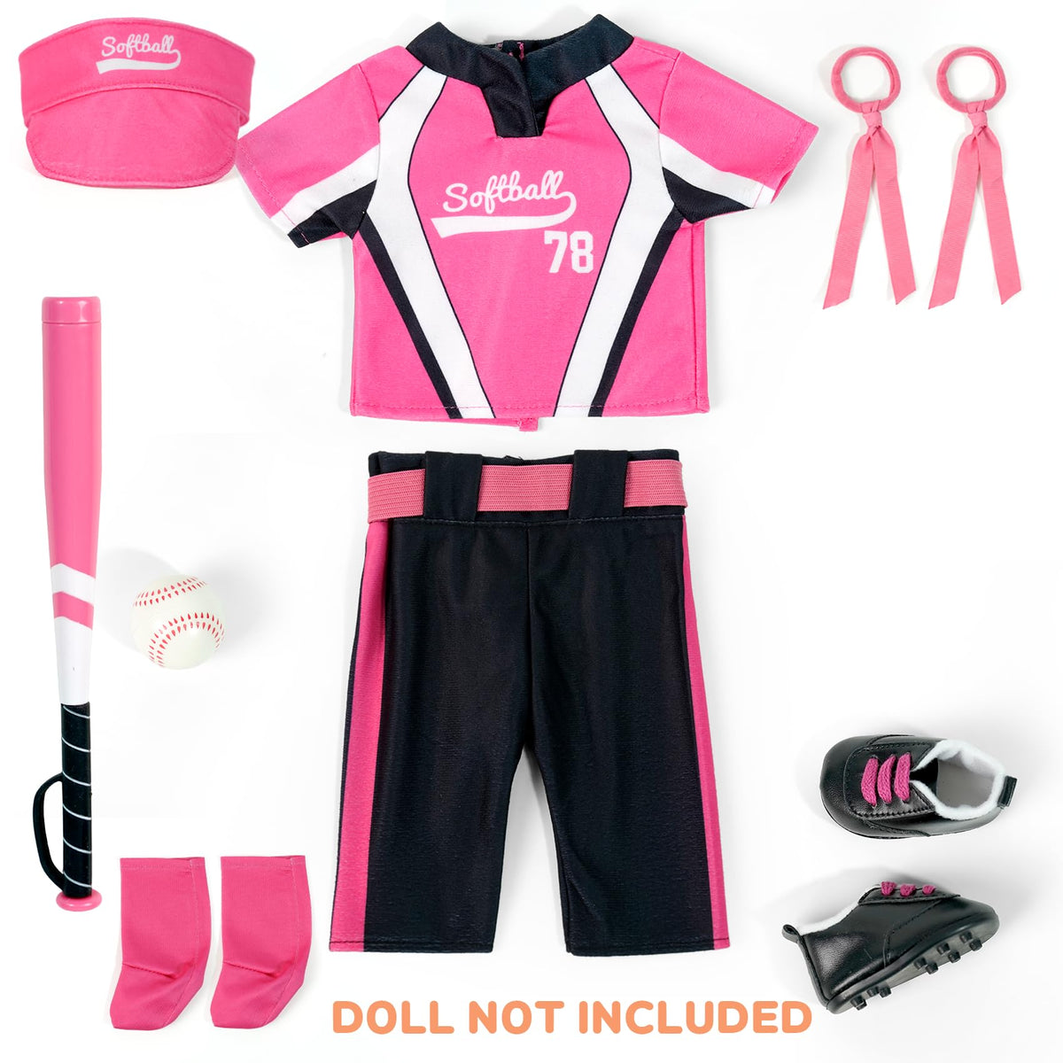 ARTST bow knot ponytail accessory enhances doll styling during pretend games