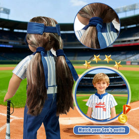 ARTST softball uniform doll outfit back Velcro design for quick dressing.